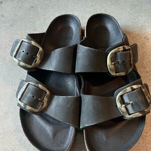 Birkenstock Black Sandals with Buckles